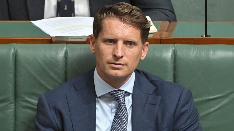 Andrew Hastie during Question Time in the House of Representatives at Parliament House in Canberra, Tuesday, February 13, 2024