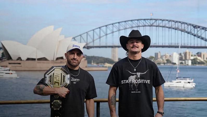Alexander Volkanovski fazem a luta principal do UFC 325, neste sábado (31). (Foto por Maddison Nikora/Zuffa LLC)
