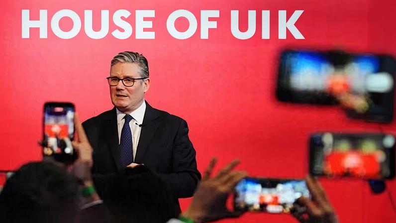 Keir Starmer attends the House of UK reception in China on Friday. He said the UK ‘should not just follow through on what we’ve already agreed’.