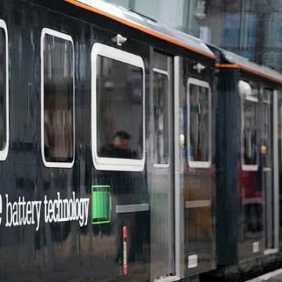 Primeiro trem de bateria com recarga rápida do Reino Unido pronto para embarque