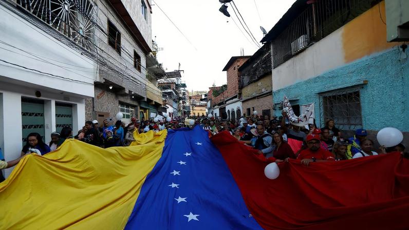 Venezuelans protest US seizure of a tanker transporting Venezuelan oil, in Caracas