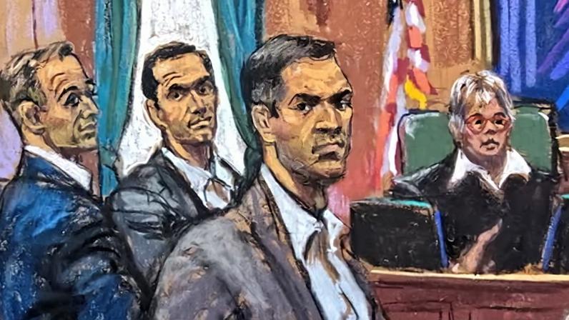 The high-profile real estate agent brothers Tal Alexander, Alon Alexander and Oren Alexander stand before Judge Valerie Caproni during jury selection.