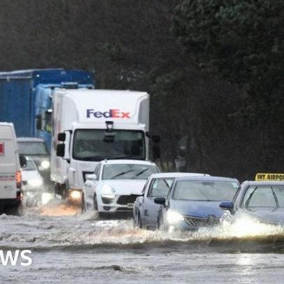 Storm Chandra traz chuvas fortes, inundações e transtornos no Reino Unido