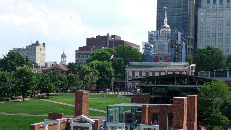 The President's House site at Independence National Historical Park in Philadelphia, where the “Freedom and Slavery in the Making of a New Nation” exhibit was recently removed