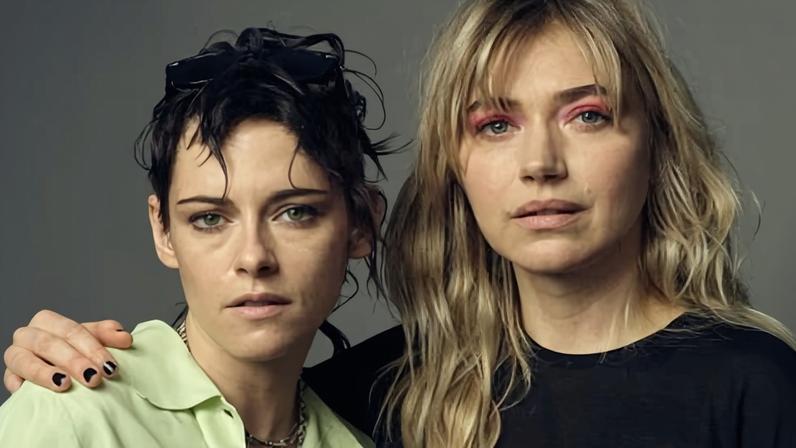 ‘She’s my favourite actor, and everyone else sucked’ … The director Kristen Stewart (left) with the star of The Chronology of Water, Imogen Poots.