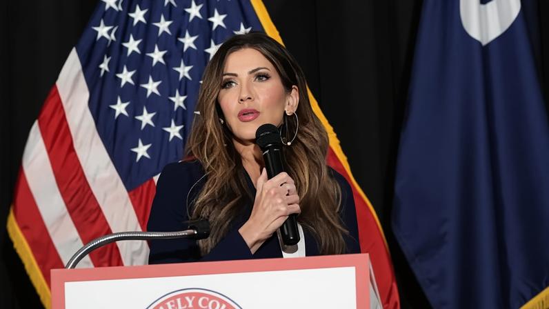 Homeland security secretary Kristi Noem speaks in North Charleston, South Carolina, in November 2025.