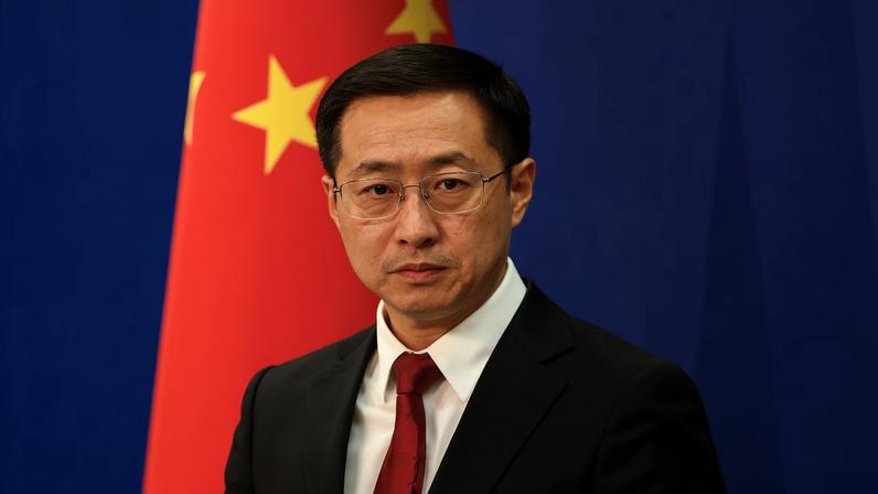 Chinese Foreign Ministry spokesperson Lin Jian attends a press conference in Beijing