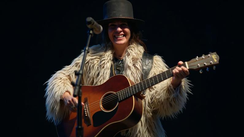 Linda Perry of 4 Non Blondes performs onstage at 'Dick Clark's New Year's Rockin' Eve' on Dec. 31, 2025.