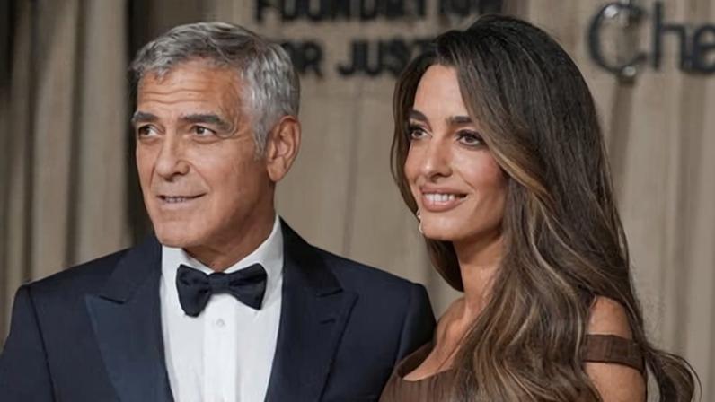 George and Amal Clooney at their annual fundraiser, The Albie Awards, in London in October. The actor has responded to US president Donald Trump’s criticism of France’s decision to give his family French citizenship.