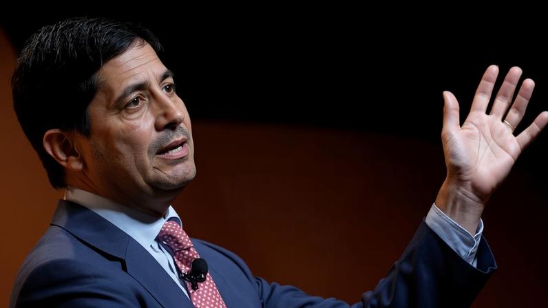 Kevin Warsh speaks during the Sohn Investment Conference in New York City, U.S., May 8, 2017.