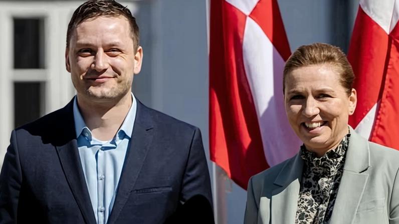 Denmark’s prime minister, Mette Frederiksen, right, and Greenland’s prime minister, Jens-Frederik Nielsen, last year.