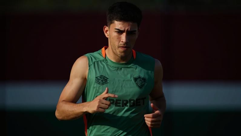 Lezcano em treinamento pelo Fluminense (Foto: Marcelo Gonçalves/Fluminense FC)