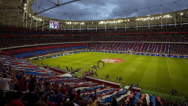 Festa na Arena Fonte Nova antes da final da Copa do Nordeste (Foto: Letícia Martins/EC Bahia)