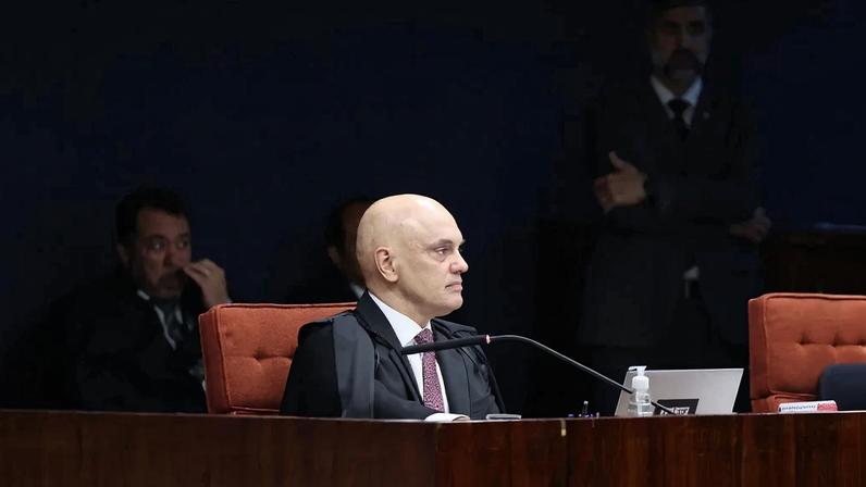 O ministro Alexandre de Moraes durante o julgamento da trama golpista. Foto: Victor Piemonte/STF