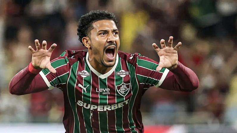 John Kennedy comemora gol em Fluminense x Flamengo (Lucas Merçon/ Fluminense FC)
