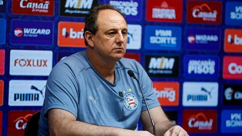 Rogério Ceni em entrevista depois de Corinthians x Bahia (Foto: Rafael Rodrigues/EC Bahia)