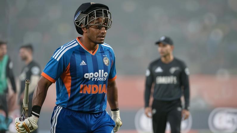 India’s captain Suryakumar Yadav walks off the field after losing his wicket during the recent fourth T20 international against New Zealand in Visakhapatnam.