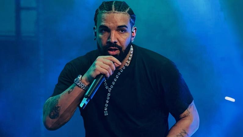 Rapper Drake performs onstage in 2022