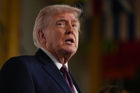 Trump arrives for the premiere of the documentary Melania at the Kennedy Center in Washington on Thursday.