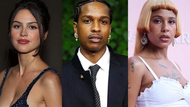 Olivia Rodrigo; ASAP Rocky; Tokischa Credits: Michael Buckner/Variety; Taylor Hill/FilmMagic; Carlos Alvarez/Getty Images