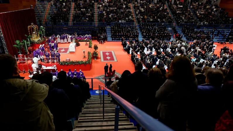 Funeral mass in memory of the victims of the deadly derailment of two high-speed trains in Adamuz, in Huelva