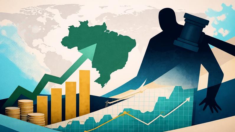 Abalo na credibilidade do mercado brasileiro, gerado pela crise do Master, pode afetar a dinâmica positiva da bolsa (Foto: Imagem criada com Dall-E/Gazeta do Povo)