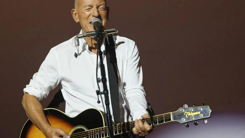 Bruce Springsteen performs at the AFI FEST 2025 'Springsteen: Deliver Me From Nowhere' premiere.