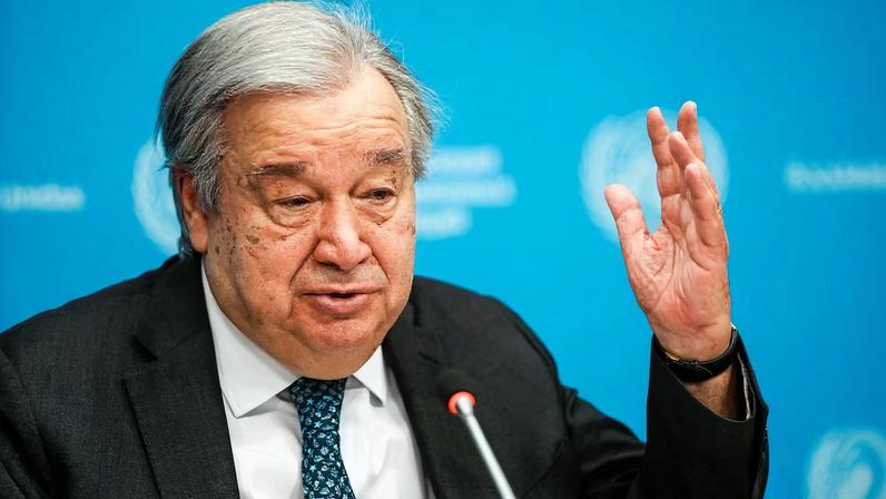 United Nations Secretary-General Antonio Guterres speaks during a press conference outlining his priorities for 2026 at U.N. headquarters in New York City, U.S., January 29, 2026. REUTERS/Eduardo Munoz
