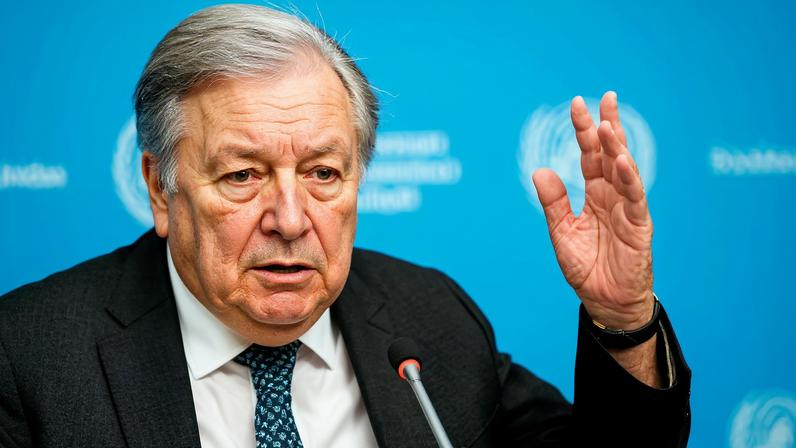United Nations Secretary-General Antonio Guterres speaks during a press conference outlining his priorities for 2026 at U.N. headquarters in New York City, U.S., January 29, 2026.