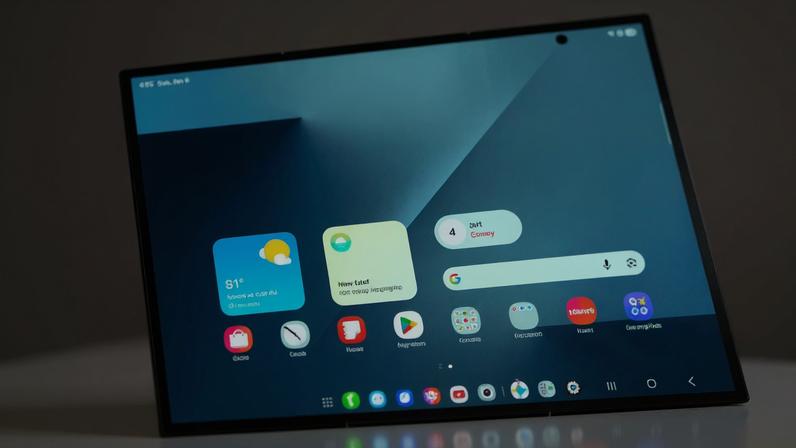 Samsung Galaxy Z Trifold showing inner screen