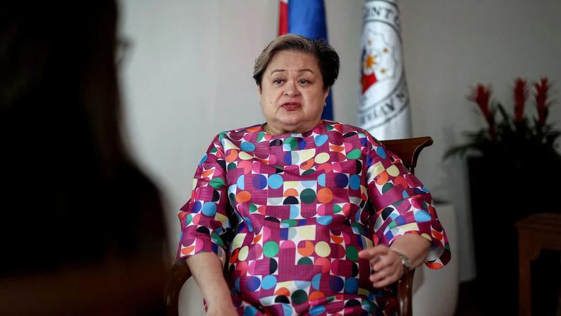 Philippine Foreign Affairs Secretary Ma. Theresa Lazaro speaks with Reuters for an interview in Pasay City, Metro Manila, Philippines, January 22, 2026. REUTERS/Eloisa Lopez/ File Photo