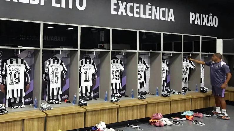 Vestiário do Botafogo para o duelo com o Cruzeiro (Foto: Vítor Silva/Botafogo)