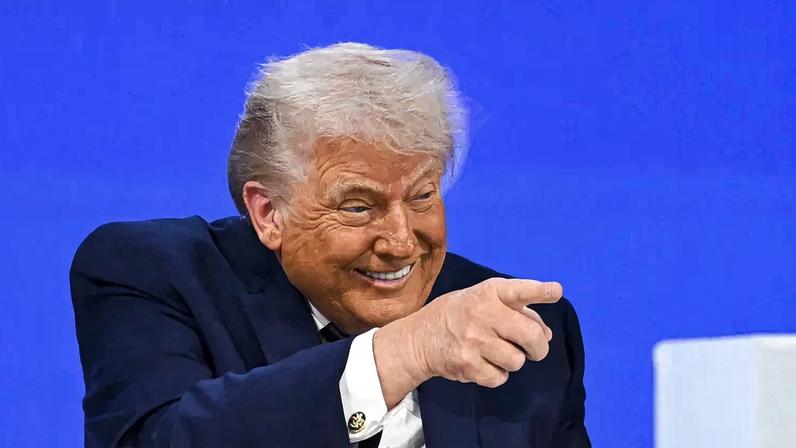 U.S. President Donald Trump speaks at the Board of Peace meeting during the World Economic Forum in Davos, Switzerland, on Jan. 22.