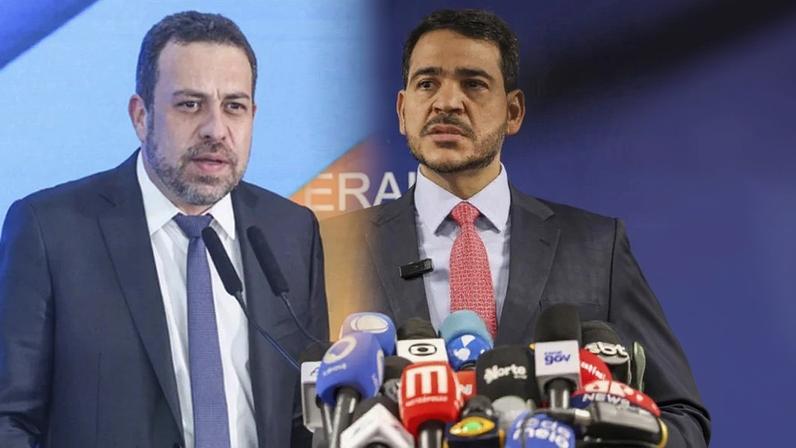 Guilherme Boulos e Jorge Messias. Fotos: Valter Campanato/Agência Brasil