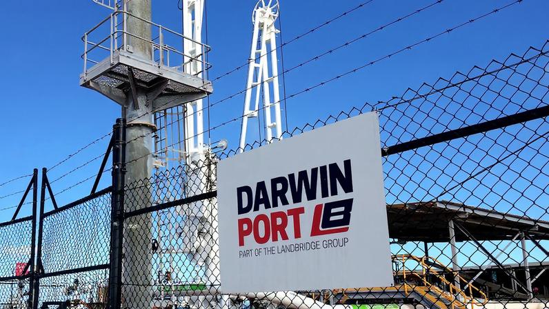 Machinery can be seen sitting at the Port of Darwin, located in the Northern Territory's capital city of Darwin