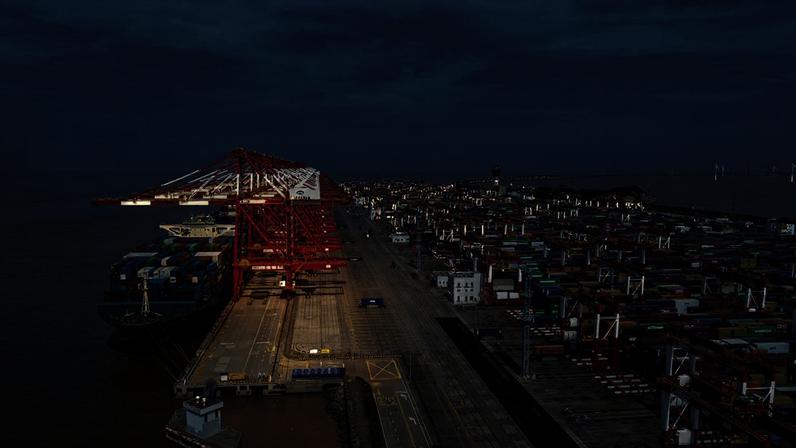 Puerto de Yangshan, en Shanghái (China), el 14 de mayo.