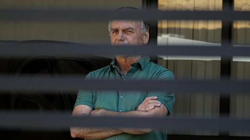 O ex-presidente Jair Bolsonaro, em 11 de setembro de 2025, durante prisão domiciliar. Foto: Sergio Lima/AFP