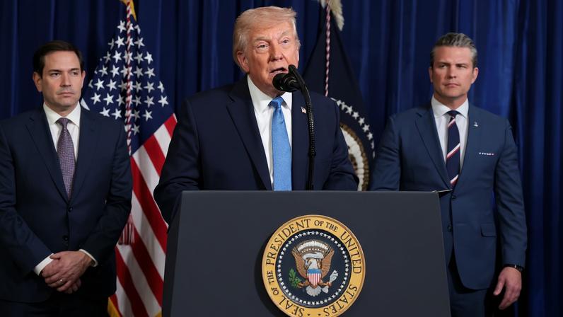 U.S. President Trump holds press conference following U.S. military strike on Venezuela, in Palm Beach