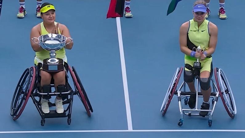 Xiaohui Li e Diede De Groot (Foto: Australian Open/ YouTube)