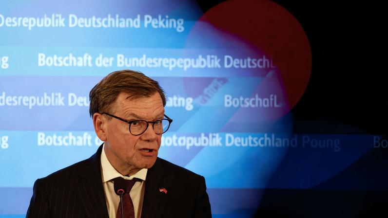 German Foreign Minister Johann Wadephul attends a press conference in Beijing, China December 8, 2025. REUTERS/Tingshu Wang