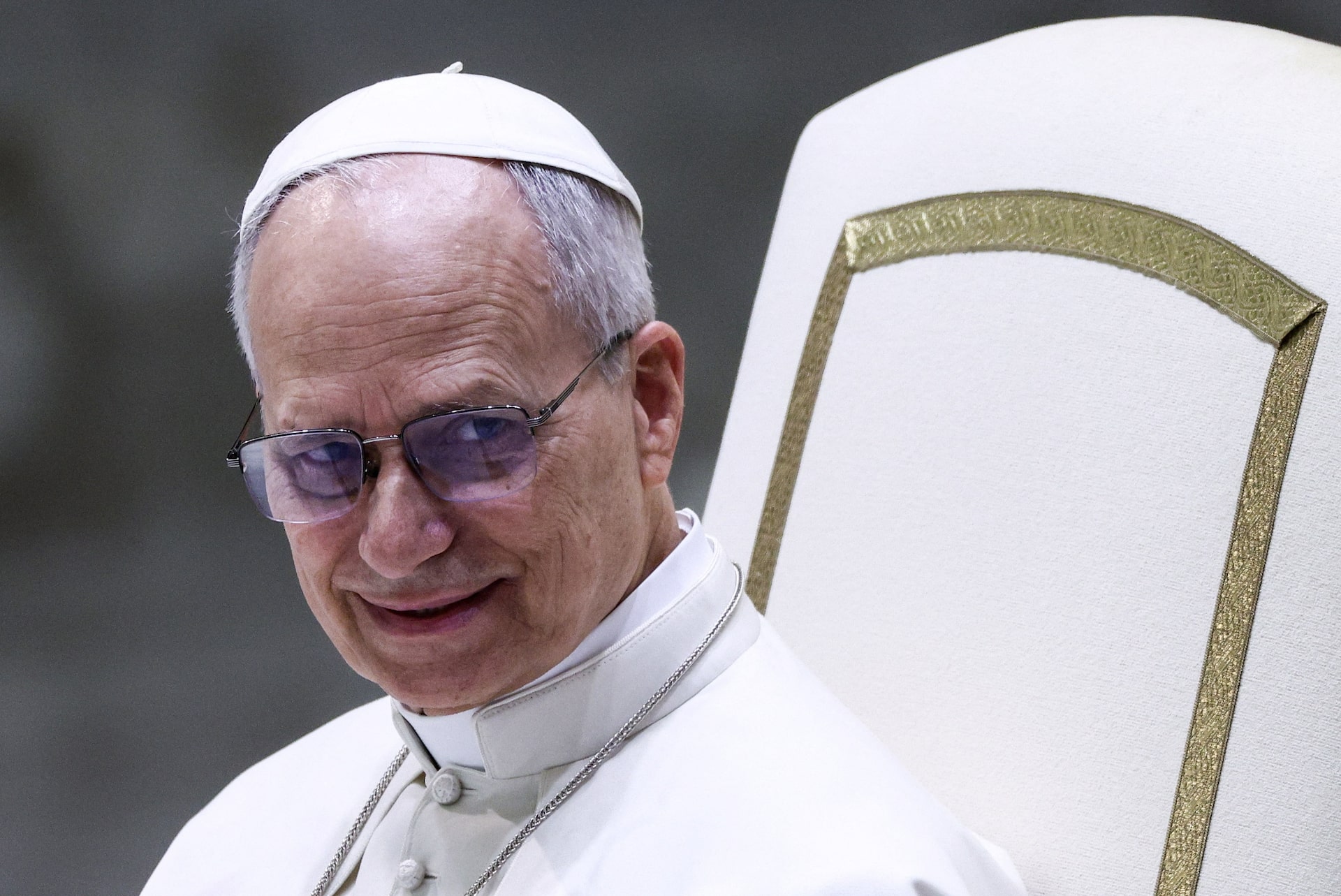 Pope Leo XIV attends the weekly general audience at the Paul VI hall at the Vatican, January 28, 2026.