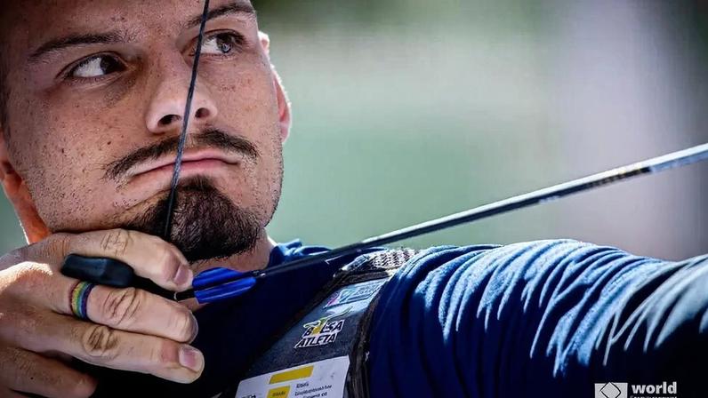 Marcus D'almeida durante Mundial de Tiro com Arco 2025 (Foto: World Archery)