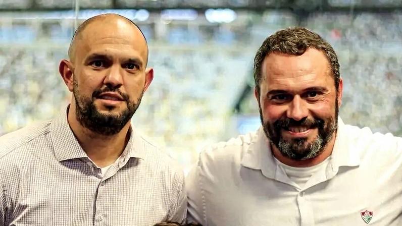 Mattheus Montenegro e Mário Bittencourt, presidente e diretor geral do Fluminense (Foto: Divulgação)