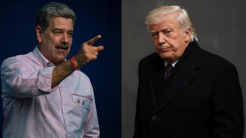 Combo de fotografías que muestra al presidente de Venezuela, Nicolás Maduro (i), y al presidente de Estados Unidos, Donald Trump.
