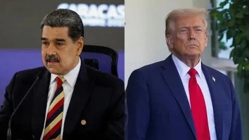 Ditador da Venezuela, Nicolás Maduro, e o presidente dos EUA, Donald Trump