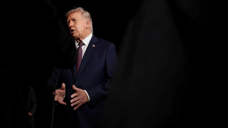 U.S. President Donald Trump speaks on the day of the premiere of the documentary film "Melania" at the John F. Kennedy Center for the Performing Arts, recently renamed to include U.S. President Donald Trump's name, in Washington, D.C., U.S., January 29, 2026. REUTERS/Kylie Cooper