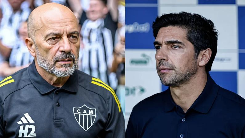 Sampaoli x Abel (Foto: João Jardim /Karen Fontes - Arte Lance!)