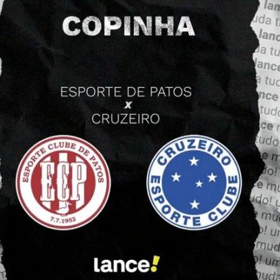 Esporte de Patos x Cruzeiro: transmissão ao vivo da Copinha
