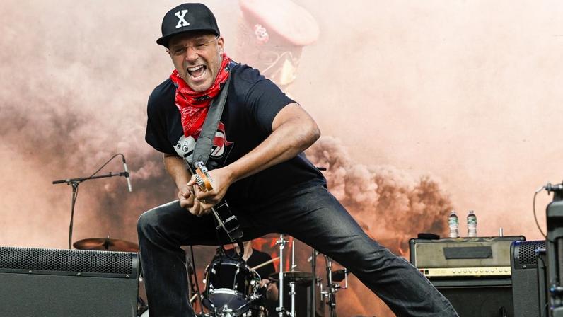 Tom Morello performs during the 2025 Boston Calling Music Festival at Harvard Athletic Complex on May 25, 2025 in Boston, Massachusetts.