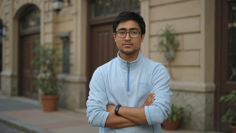 Sadman Mujtaba Rafid, 25, a student of University of Dhaka, poses for a picture, in Dhaka, Bangladesh, January 3, 2026. REUTERS/Mohammad Ponir Hossain